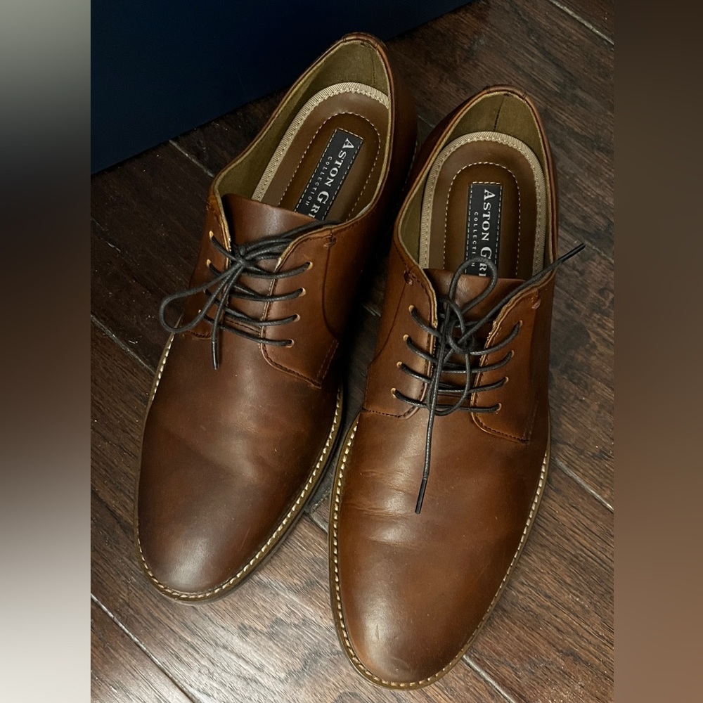 Aston Grey Dress Shoes size 8